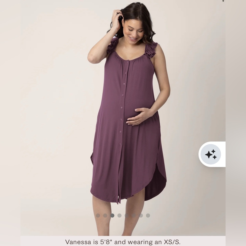 Kindred Bravely Plum Maternity Labor & Delivery Gown